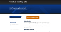 Desktop Screenshot of creativeteachingsite.com