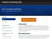 Tablet Screenshot of creativeteachingsite.com